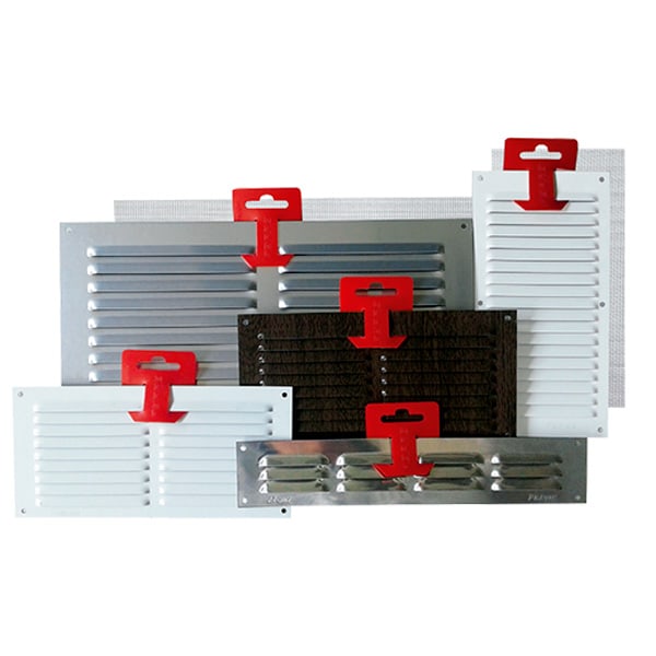 Grelha Ventilação de Alumínio c/ rede mosquiteira e gancho - Image 2